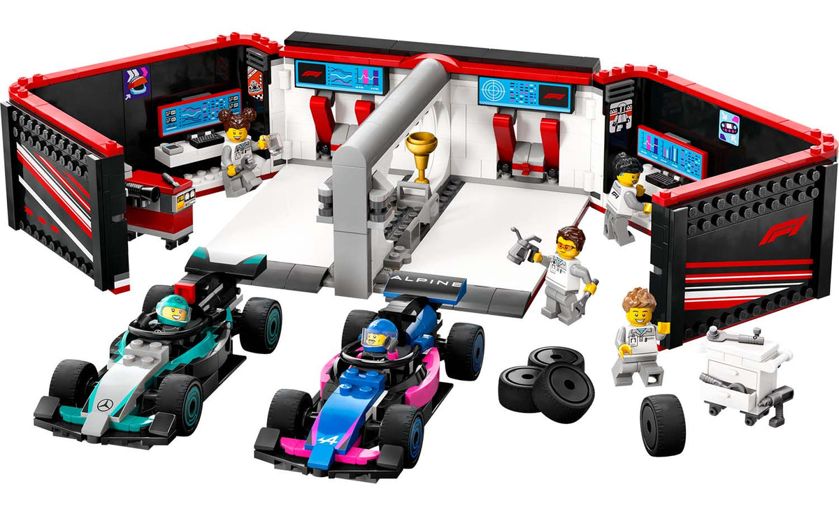 LEGO 60444 City F1 Garage & Mercedes-AMG & Alpine Cars